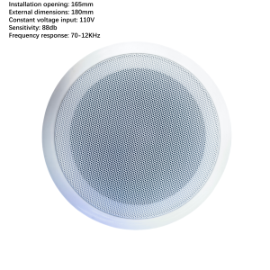 PA Audio 5 Inch 6W 70 100V Wall Mount Ceiling Speaker
